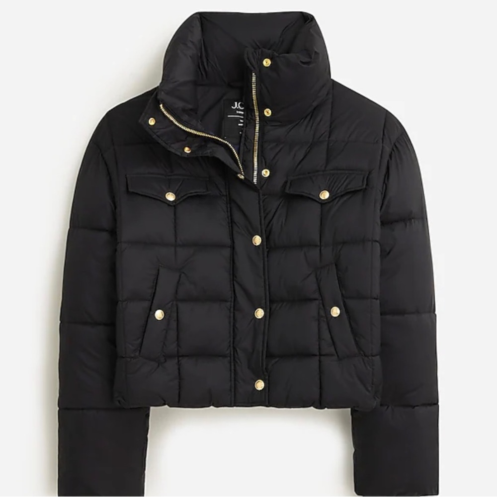 NWT JCrew Cropped puffer jacket with PrimaLoft®
